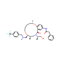 C[C@H]1CCCCO[C@H](CN(C)Cc2ccc(C(F)(F)F)cc2)[C@H](C)CN([C@H](C)CO)C(=O)c2cc(NC(=O)Cc3ccccc3)ccc2O1 ZINC000095599267