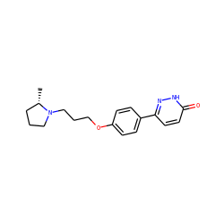 C[C@H]1CCCN1CCCOc1ccc(-c2ccc(=O)[nH]n2)cc1 ZINC000072112290