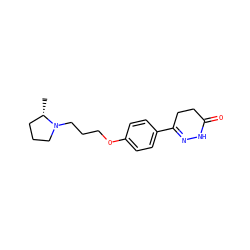 C[C@H]1CCCN1CCCOc1ccc(C2=NNC(=O)CC2)cc1 ZINC000073222456