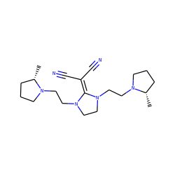 C[C@H]1CCCN1CCN1CCN(CCN2CCC[C@@H]2C)C1=C(C#N)C#N ZINC000034634853