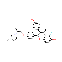 C[C@H]1CCN([C@@H](C)COc2ccc([C@@H]3Oc4ccc(O)c(F)c4[C@@H](C)[C@@H]3c3ccc(O)cc3)cc2)C1 ZINC000003948749