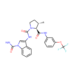 C[C@H]1CCN(C(=O)Nc2cn(C(N)=O)c3ccccc23)[C@@H]1C(=O)Nc1cccc(OC(F)(F)F)c1 ZINC000148301382