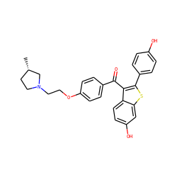 C[C@H]1CCN(CCOc2ccc(C(=O)c3c(-c4ccc(O)cc4)sc4cc(O)ccc34)cc2)C1 ZINC000000839728
