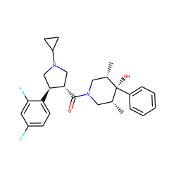 C[C@H]1CN(C(=O)[C@H]2CN(C3CC3)C[C@@H]2c2ccc(F)cc2F)C[C@@H](C)[C@]1(O)c1ccccc1 ZINC000101337999