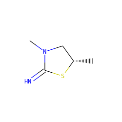 C[C@H]1CN(C)C(=N)S1 ZINC000004466507