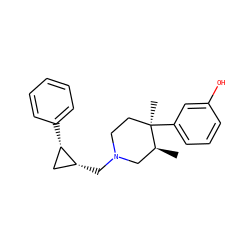C[C@H]1CN(C[C@@H]2C[C@@H]2c2ccccc2)CC[C@@]1(C)c1cccc(O)c1 ZINC000013779628