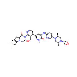 C[C@H]1CN(C2COC2)[C@H](C)CN1c1ccc(Nc2cc(-c3ccnc(N4CCn5c(cc6c5CC(C)(C)C6)C4=O)c3CO)cn(C)c2=O)nc1 ZINC000205483088