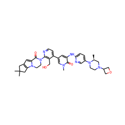 C[C@H]1CN(C2COC2)CCN1c1ccc(Nc2cc(-c3ccnc(N4CCn5c(cc6c5CC(C)(C)C6)C4=O)c3CO)cn(C)c2=O)nc1 ZINC000220197997