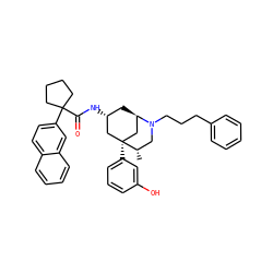 C[C@H]1CN(CCCc2ccccc2)[C@@H]2C[C@@H](NC(=O)C3(c4ccc5ccccc5c4)CCCC3)C[C@@]1(c1cccc(O)c1)C2 ZINC000038147757