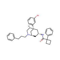 C[C@H]1CN(CCCc2ccccc2)[C@@H]2C[C@@H](NC(=O)C3(c4ccccc4)CCC3)C[C@@]1(c1cccc(O)c1)C2 ZINC000038147766