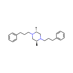 C[C@H]1CN(CCCc2ccccc2)[C@H](C)CN1CCCc1ccccc1 ZINC000022938524