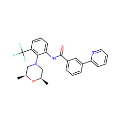 C[C@H]1CN(c2c(NC(=O)c3cccc(-c4ccccn4)c3)cccc2C(F)(F)F)C[C@@H](C)O1 ZINC001772642787