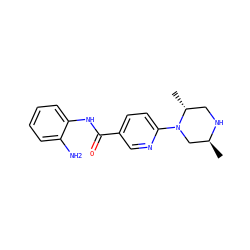 C[C@H]1CN(c2ccc(C(=O)Nc3ccccc3N)cn2)[C@H](C)CN1 ZINC000028824480