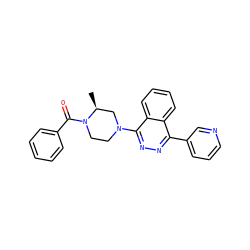 C[C@H]1CN(c2nnc(-c3cccnc3)c3ccccc23)CCN1C(=O)c1ccccc1 ZINC000049035582