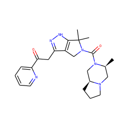 C[C@H]1CN2CCC[C@H]2CN1C(=O)N1Cc2c(CC(=O)c3ccccn3)n[nH]c2C1(C)C ZINC000149176334