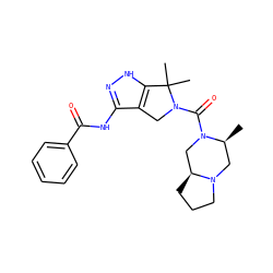 C[C@H]1CN2CCC[C@H]2CN1C(=O)N1Cc2c(NC(=O)c3ccccc3)n[nH]c2C1(C)C ZINC000114182587