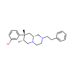 C[C@H]1CN2CCN(CCc3ccccc3)C[C@H]2C[C@@]1(C)c1cccc(O)c1 ZINC000035075266