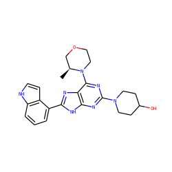 C[C@H]1COCCN1c1nc(N2CCC(O)CC2)nc2[nH]c(-c3cccc4[nH]ccc34)nc12 ZINC000143901402
