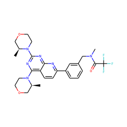 C[C@H]1COCCN1c1nc(N2CCOC[C@@H]2C)c2ccc(-c3cccc(CN(C)C(=O)C(F)(F)F)c3)nc2n1 ZINC000144818701