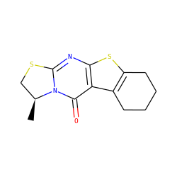C[C@H]1CSc2nc3sc4c(c3c(=O)n21)CCCC4 ZINC000000239401