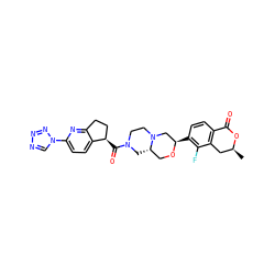 C[C@H]1Cc2c(ccc([C@@H]3CN4CCN(C(=O)[C@@H]5CCc6nc(-n7cnnn7)ccc65)C[C@H]4CO3)c2F)C(=O)O1 ZINC000473179557