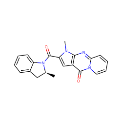 C[C@H]1Cc2ccccc2N1C(=O)c1cc2c(=O)n3ccccc3nc2n1C ZINC000002917092