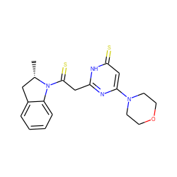 C[C@H]1Cc2ccccc2N1C(=S)Cc1nc(N2CCOCC2)cc(=S)[nH]1 ZINC000147092732