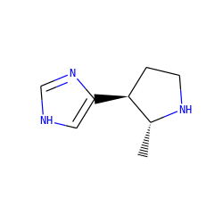 C[C@H]1NCC[C@@H]1c1c[nH]cn1 ZINC000000016615