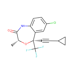 C[C@H]1O[C@](C#CC2CC2)(C(F)(F)F)c2cc(Cl)ccc2NC1=O ZINC000006487780