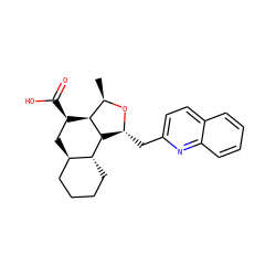 C[C@H]1O[C@H](Cc2ccc3ccccc3n2)[C@@H]2[C@H]1[C@H](C(=O)O)C[C@@H]1CCCC[C@H]12 ZINC000034802865