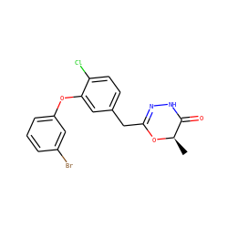 C[C@H]1OC(Cc2ccc(Cl)c(Oc3cccc(Br)c3)c2)=NNC1=O ZINC000040395206