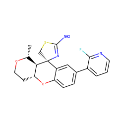 C[C@H]1OCC[C@H]2Oc3ccc(-c4cccnc4F)cc3[C@@]3(CSC(N)=N3)[C@H]12 ZINC000103251758