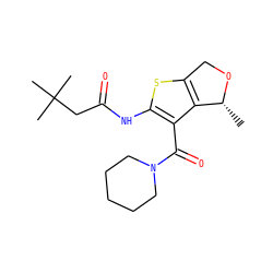 C[C@H]1OCc2sc(NC(=O)CC(C)(C)C)c(C(=O)N3CCCCC3)c21 ZINC000095563990