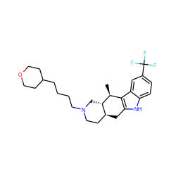 C[C@H]1c2c([nH]c3ccc(C(F)(F)F)cc23)C[C@H]2CCN(CCCCC3CCOCC3)C[C@@H]21 ZINC000073141980