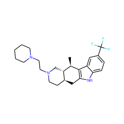 C[C@H]1c2c([nH]c3ccc(C(F)(F)F)cc23)C[C@H]2CCN(CCN3CCCCC3)C[C@@H]21 ZINC000073158231