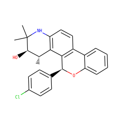 C[C@H]1c2c(ccc3c2[C@H](c2ccc(Cl)cc2)Oc2ccccc2-3)NC(C)(C)[C@@H]1O ZINC000013796855