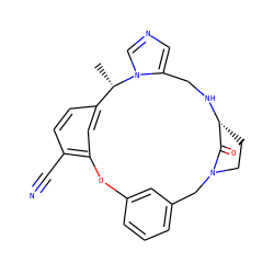 C[C@H]1c2ccc(C#N)c(c2)Oc2cccc(c2)CN2CC[C@@H](NCc3cncn31)C2=O ZINC000003934667