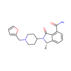 C[C@H]1c2cccc(C(N)=O)c2C(=O)N1C1CCN(Cc2ccco2)CC1 ZINC000117385144