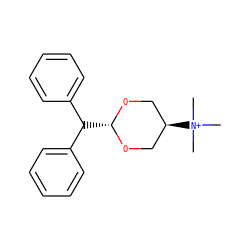 C[N+](C)(C)[C@H]1CO[C@H](C(c2ccccc2)c2ccccc2)OC1 ZINC000103292312