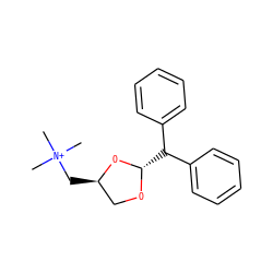 C[N+](C)(C)C[C@@H]1CO[C@@H](C(c2ccccc2)c2ccccc2)O1 ZINC000103292249