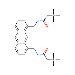 C[N+](C)(C)CC(=O)NCc1cccc2cc3cccc(CNC(=O)C[N+](C)(C)C)c3nc12 ZINC000045284688