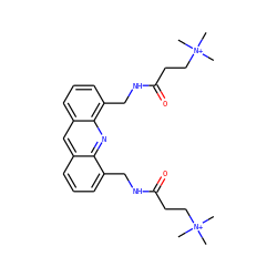 C[N+](C)(C)CCC(=O)NCc1cccc2cc3cccc(CNC(=O)CC[N+](C)(C)C)c3nc12 ZINC000045299993