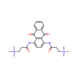 C[N+](C)(C)CCC(=O)Nc1ccc(NC(=O)CC[N+](C)(C)C)c2c1C(=O)c1ccccc1C2=O ZINC000013556235