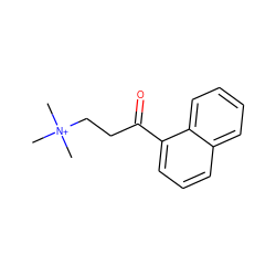 C[N+](C)(C)CCC(=O)c1cccc2ccccc12 ZINC000002557952