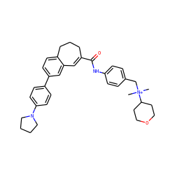 C[N+](C)(Cc1ccc(NC(=O)C2=Cc3cc(-c4ccc(N5CCCC5)cc4)ccc3CCC2)cc1)C1CCOCC1 ZINC000038154943