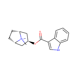 C[N+]1(C)[C@H]2CC[C@@H]1C[C@@H](OC(=O)c1c[nH]c3ccccc13)C2 ZINC000253979287