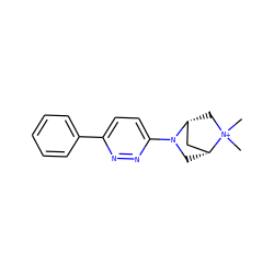 C[N+]1(C)C[C@@H]2C[C@H]1CN2c1ccc(-c2ccccc2)nn1 ZINC000034987130