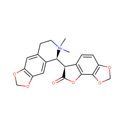 C[N+]1(C)CCc2cc3c(cc2[C@@H]1[C@@H]1C(=O)Oc2c1ccc1c2OCO1)OCO3 ZINC000007998832