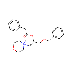 C[N+]1(C[C@@H](COCc2ccccc2)OC(=O)Cc2ccccc2)CCOCC1 ZINC000004843911
