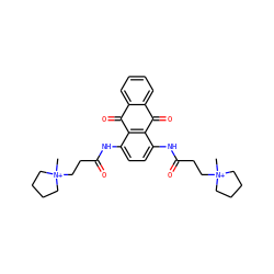 C[N+]1(CCC(=O)Nc2ccc(NC(=O)CC[N+]3(C)CCCC3)c3c2C(=O)c2ccccc2C3=O)CCCC1 ZINC000004393889
